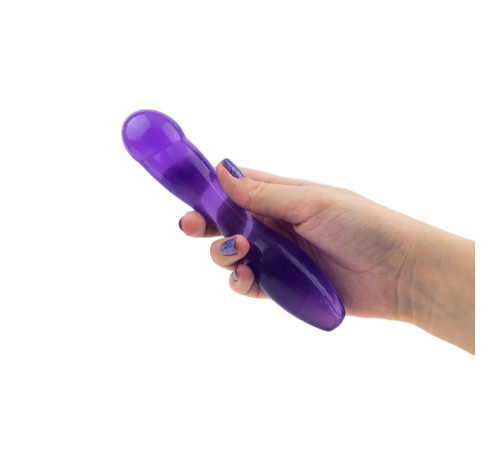 Фиолетовый двусторонний стимулятор «Хитрец» - 17,5 см.