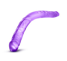 Фиолетовый двусторонний фаллоимитатор B Yours 16  Double Dildo - 40,6 см.