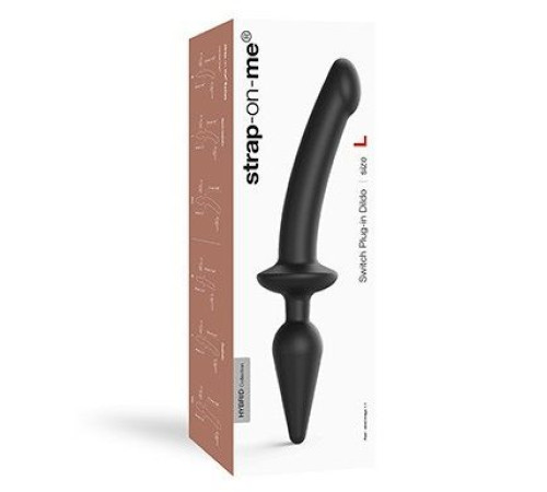 Черный двусторонний фаллоимитатор Strap-On-Me Dildo Plug-In Switch size L Черный двусторонний фаллоимитатор Strap-On-Me Dildo Plug-In Switch size L