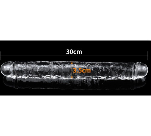 Прозрачный двусторонний фаллоимитатор Flawless Clear Double Dildo - 30 см. Прозрачный двусторонний фаллоимитатор Flawless Clear Double Dildo - 30 см.