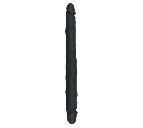 Чёрный двусторонний фаллоимитатор Double Dong Black - 40 см. Чёрный двусторонний фаллоимитатор Double Dong Black - 40 см.