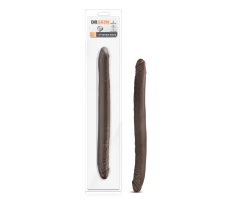 Заказать Коричневый двусторонний фаллоимитатор Chocolate 16-Inch Long Dildo - 41,5 см.