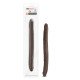 Заказать Коричневый двусторонний фаллоимитатор Chocolate 16-Inch Long Dildo - 41,5 см.