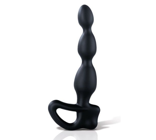 Черный массажёр простаты Big Bend-it - 18 см.