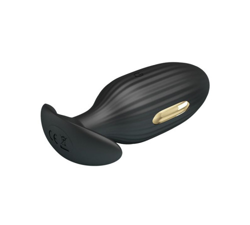 Черная анальная вибропробка с электростимуляцией Jefferson - 9,2 см.