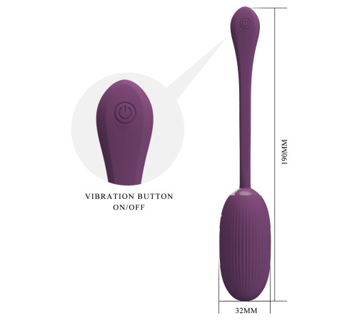 Фиолетовое виброяйцо с электростимуляцией Doreen