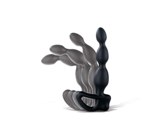 Черный массажёр простаты Big Bend-it - 18 см.