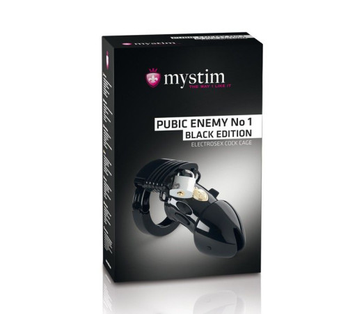 Пояс верности с электростимуляцией Mystim Pubic Enemy No1 Black Edition
