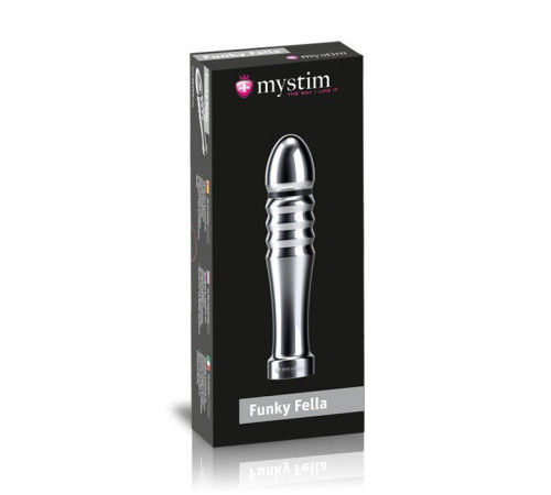 Ребристый фаллоимитатор для электростимуляции Funky Fella Rill Dildo - 13 см.