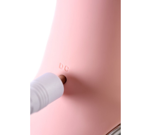 Розовый силиконовый вибратор с электростимуляцией GALVANI VIBE - 21 см.