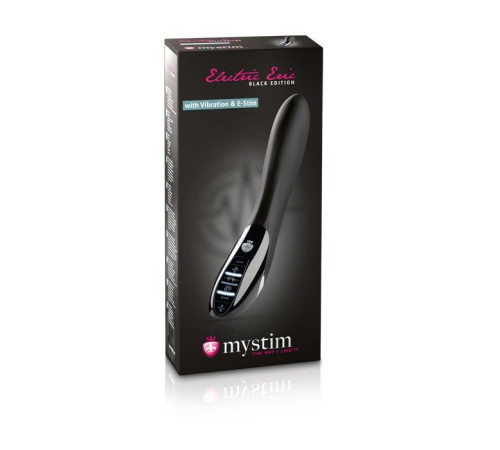 Черный вибратор с миостимуляцией Mystim Electric Eric Black Edition - 27 см.