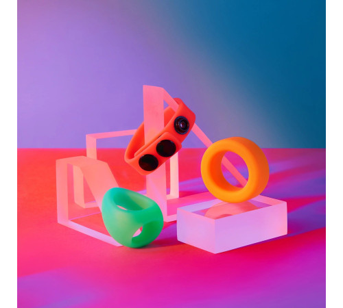 Набор из 3 разноцветных эрекционных колец Kit Neon Ring