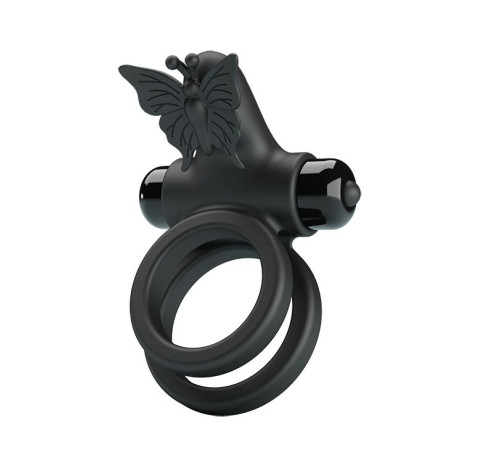 Черное эрекционное виброкольцо Passionate Ring IX Черное эрекционное виброкольцо Passionate Ring IX