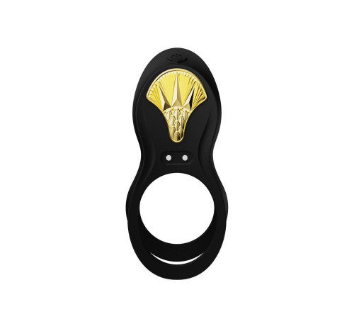 Черное эрекционное виброкольцо Bayek с пультом ДУ