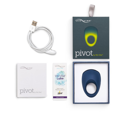 Синее эрекционное виброкольцо We-vibe Pivot