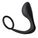 Заказать Черное эрекционное кольцо с анальной пробкой Anal Plug With Cockring