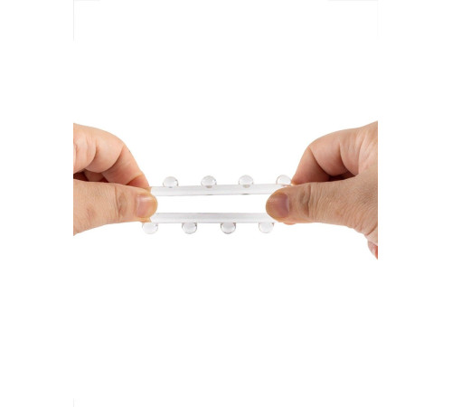 Прозрачное эрекционное кольцо со стимулирующими шариками