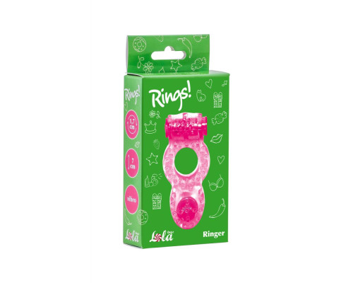 Заказать Розовое эрекционное кольцо с вибрацией Rings Ringer