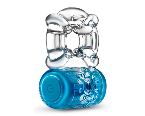 Заказать Синее эрекционное виброкольцо One Night Stand Vibrating C-Ring