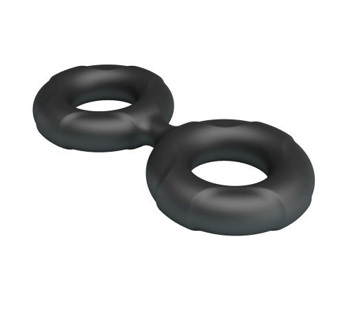 Черное двойное эрекционное кольцо Radwan