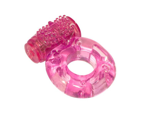 Заказать Розовое эрекционное кольцо с вибрацией Rings Axle-pin
