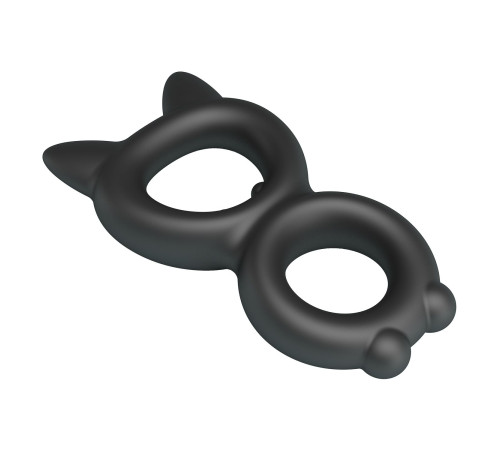 Черное двойное эрекционное кольцо Toran