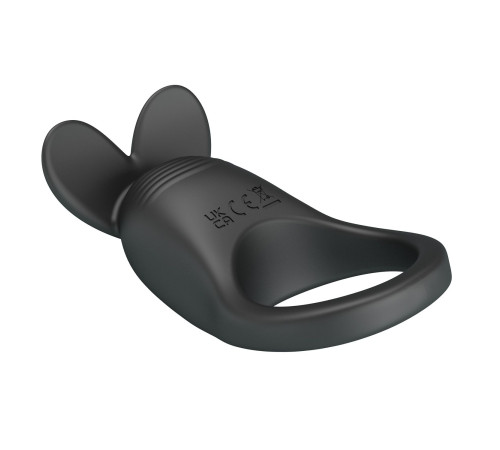 Черное перезаряжаемое виброкольцо Carlton