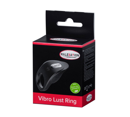 Черное эрекционное виброкольцо Vibro Lust Ring