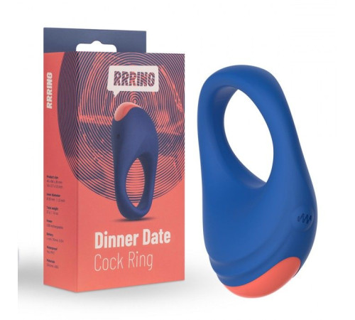 Синее эрекционное кольцо RRRING Dinner Date Cock Ring Синее эрекционное кольцо RRRING Dinner Date Cock Ring