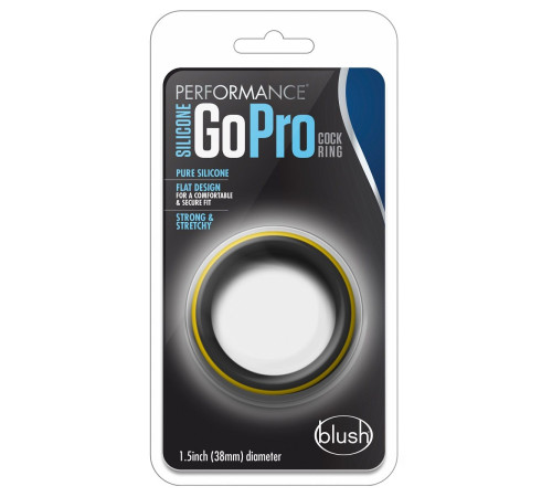 Черно-желтое силиконовое эрекционное кольцо Silicone Go Pro Cock Ring