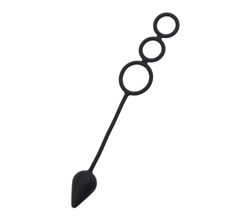 Тройное эрекционное кольцо с анальным хвостом Drop M-size