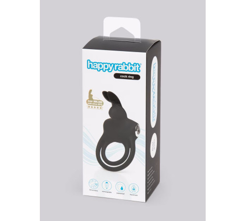 Черное эрекционное виброкольцо Happy Rabbit Cock Ring