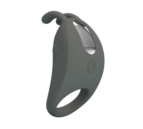 Серое эрекционное кольцо с вибрацией Master Ring