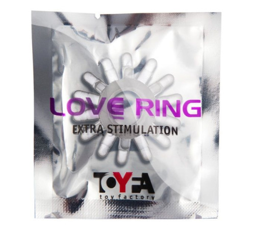 Прозрачное гелевое эрекционное кольцо с шипиками