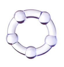 Фиолетовое эрекционное кольцо на пенис с бусинами