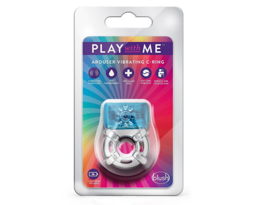 Заказать Синее эрекционное виброкольцо One Night Stand Vibrating C-Ring