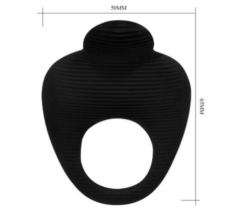 Чёрное эрекционное виброкольцо Thimble
