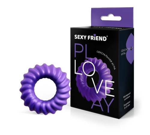 Фиолетовое фигурное эрекционное кольцо