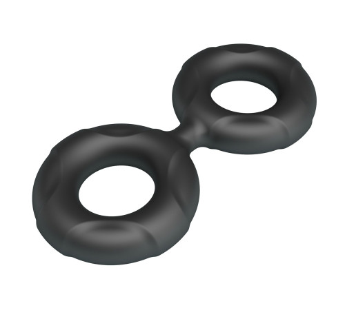 Черное двойное эрекционное кольцо Radwan