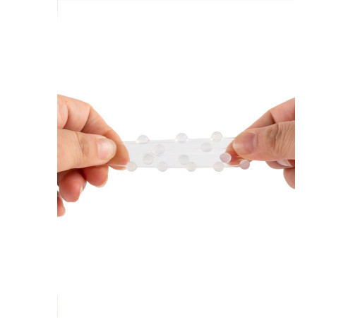 Эластичное эрекционное кольцо с двумя рядами шариков