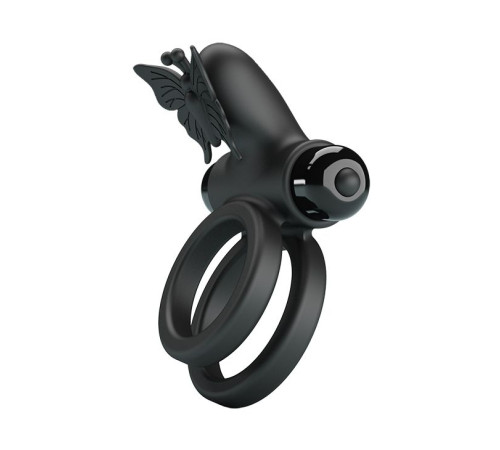 Черное эрекционное виброкольцо Passionate Ring IX Черное эрекционное виброкольцо Passionate Ring IX