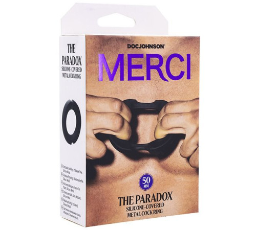 Черное эрекционое кольцо Merci The Paradox 50mm
