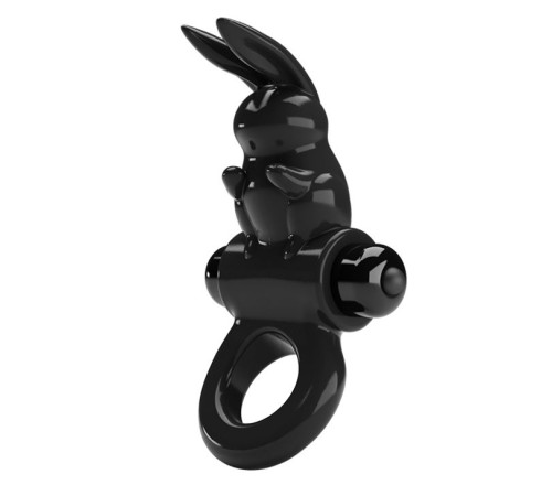 Черное эрекционное кольцо со стимулятором клитора в виде кролика Exciting ring Черное эрекционное кольцо со стимулятором клитора в виде кролика Exciting ring