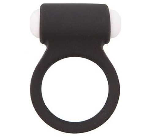 Чёрное эрекционное виброкольцо LIT-UP SILICONE STIMU RING 3 BLACK