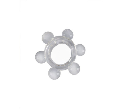 Прозрачное эластичное эрекционное кольцо с 6 шариками