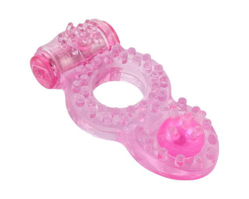 Заказать Розовое эрекционное кольцо с вибрацией Rings Ringer
