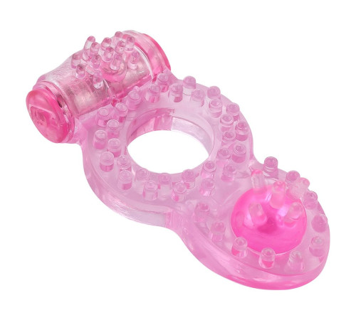 Розовое эрекционное кольцо с вибрацией Rings Ringer