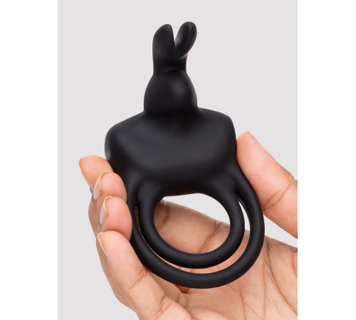 Черное эрекционное виброкольцо Happy Rabbit Cock Ring