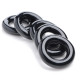 Заказать Комплект из 5 черных эрекционных колец для мошонки Ring Master Custom Ball Stretcher Kit