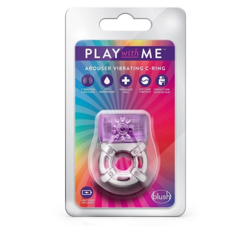 Фиолетовое эрекционное виброкольцо One Night Stand Vibrating C-Ring